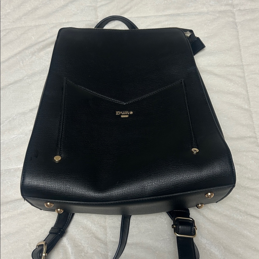 Dune Women's Black Leather Backpack